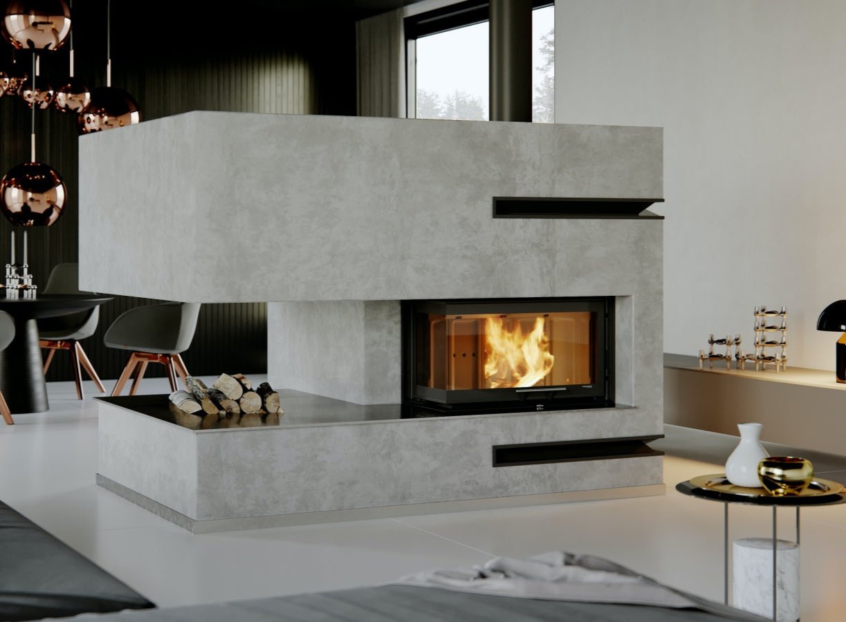 Intra ME BP Slim G - Elegant och modern insatskamin från EuroFire Miljöbild