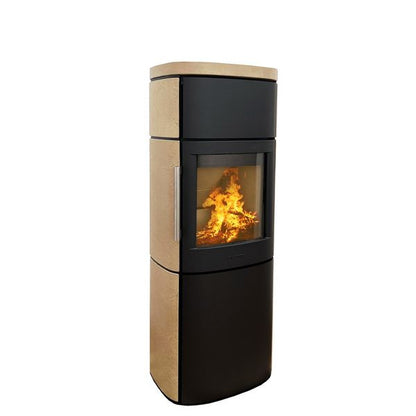 HWAM 4560c med steinklädnad, Terrastone
